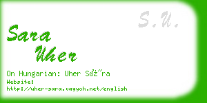 sara uher business card